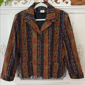 Vintage Harve Bernard Paisley Velvet Jacket